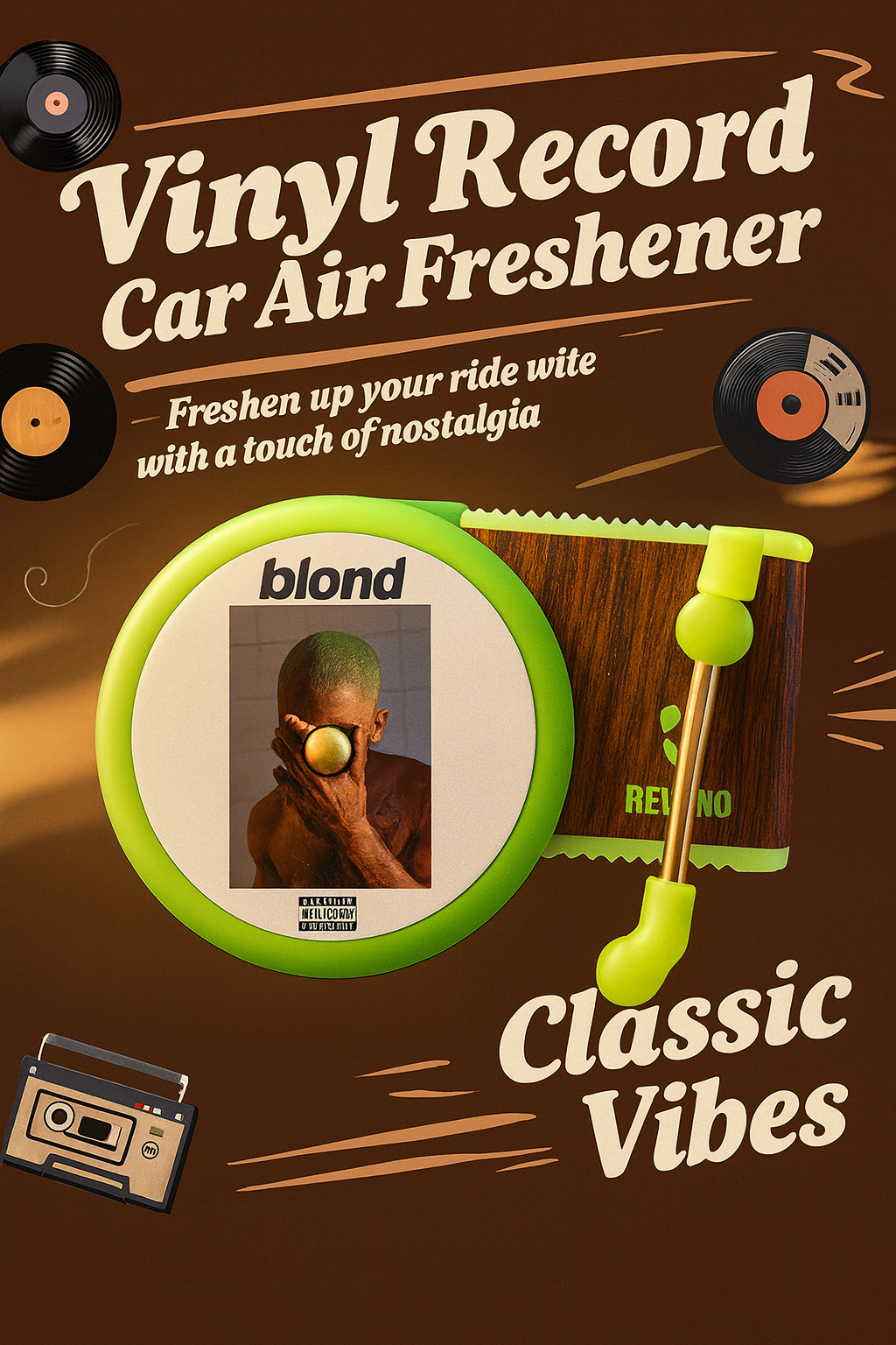 Revyno™ - Glow in The Dark Vinyl Air Freshener - Revyno